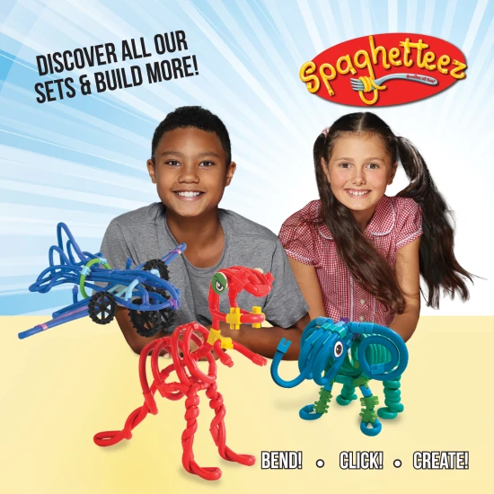 Spaghetteez Kreativní stavebnice Spaghetteez 64 ks Spoj, ohýbej a tvor s flexibilní stavebnicí Spaghetteez.