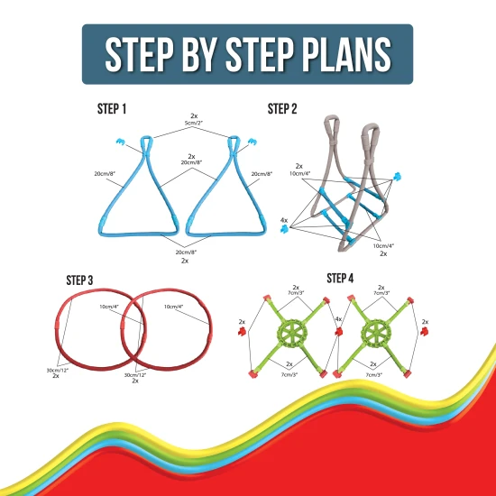 Spaghetteez Kreativní stavebnice Spaghetteez 100 ks Spoj, ohýbej a tvor s flexibilní stavebnicí Spaghetteez.