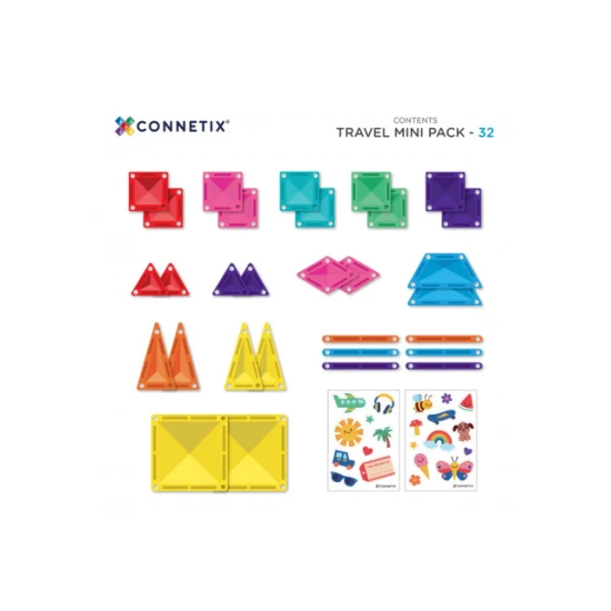 Connetix Magnetická stavebnice Travel Mini Pack 32 dílů