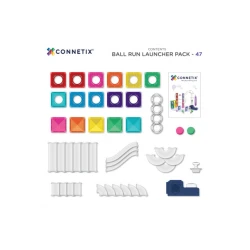 Magnetická stavebnice Ball Run Launcher Pack 47 dílů