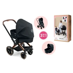 Kočárek Cybex Black 3 v 1 pro panenky 36-42 cm