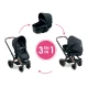 Kočárek Cybex Black 3 v 1 pro panenky 36-42 cm CO142070