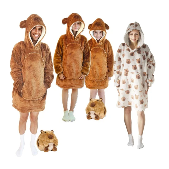 Cozy Noxxiez Hřejivý plyšový polštář 3 v 1 Kapybara Cozy Noxxiez Hřejivý plyšový polštář 3 v 1 Kapybara