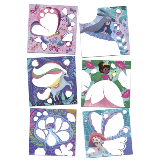 Créa Lign Malování prstovými barvami Svět víl 3+ Kreativní sada pro děti Prstové barvy Víly