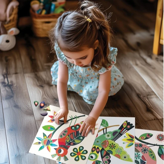 Créa Lign Tvoření s nálepkami Ptáčci 3+ Kreativní sada pro děti Tvoření s nálepkami Ptáčci 3+