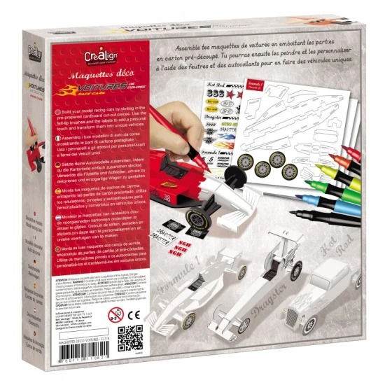 Kreativní sada pro děti Papírové 3D modely Závodní auta Crea Lign