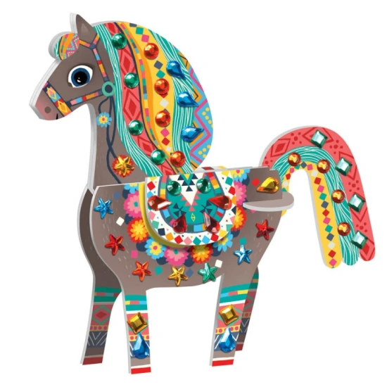 Kreativní sada pro děti 3D diamantová mozaika Zvířátka v Peru Crea Lign