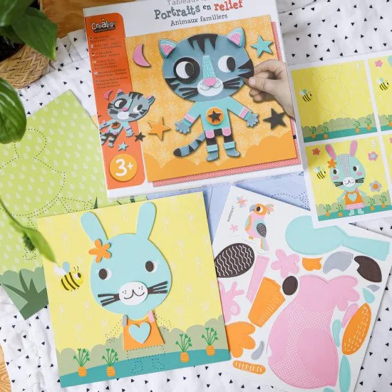 Kreativní sada pro děti Pěnová mozaika Domácí zvířata Crea Lign