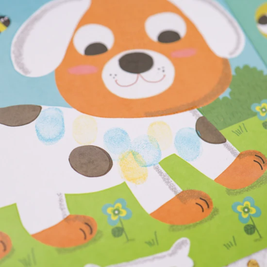 Créa Lign Malování prstovými barvami Domácí zvířátka 3+ Kreativní sada pro děti Prstové barvy Domácí zvířata