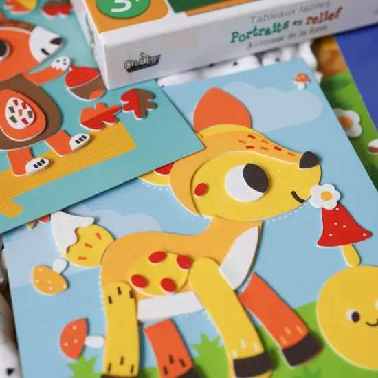 Kreativní sada pro děti Pěnová mozaika Lesní zvířata Crea Lign