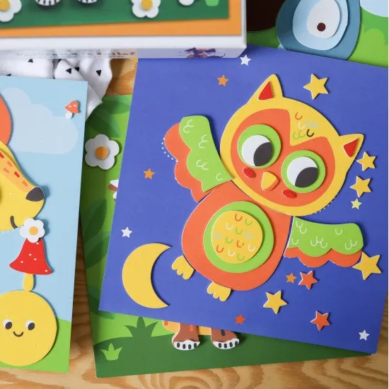 Kreativní sada pro děti Pěnová mozaika Lesní zvířata Crea Lign