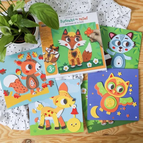 Kreativní sada pro děti Pěnová mozaika Lesní zvířata Crea Lign