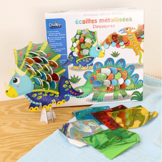 Kreativní sada pro děti Tvoření se šupinami Dinosauři Crea Lign