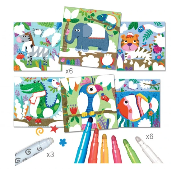  Kreativní sada pro děti Kouzelné fixy Zvířata Crea Lign