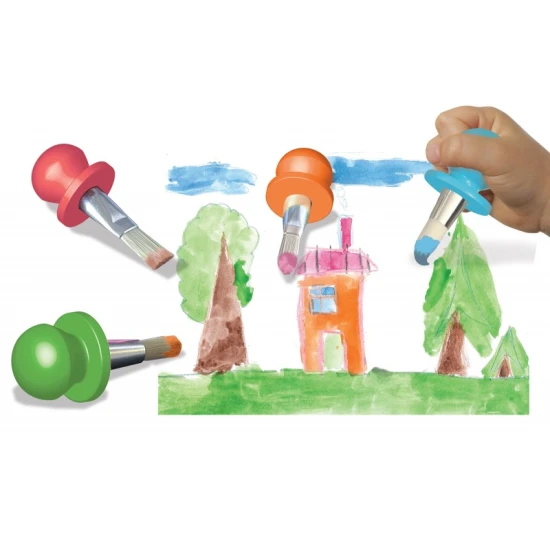 První štětce pro nejmenší děti, které se seznamují s barvami.