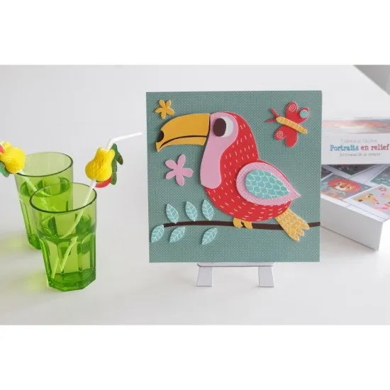 Créa Lign Pěnové obrázky Zvířátka ze savany 3+ Kreativní sada pro děti Pěnová mozaika Zvířata ze savany Crea Lign