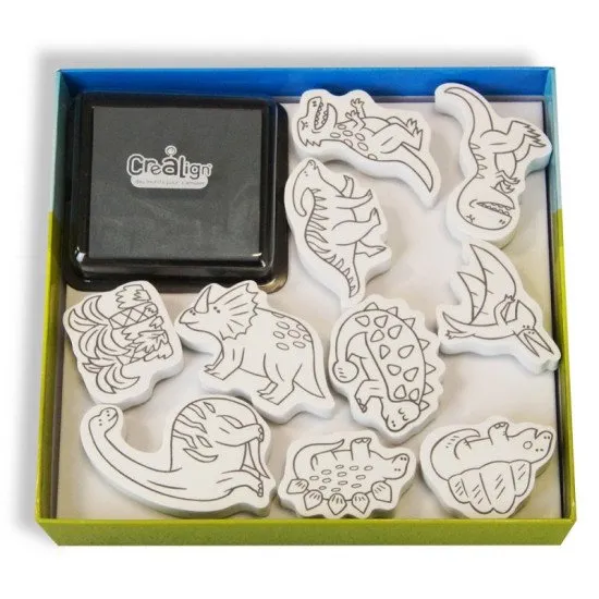 Sada pěnových razítek Dinosauři 10 Ks Crea Lign