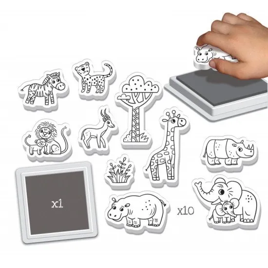 Sada pěnových razítek Moje savana 10 Ks Crea Lign