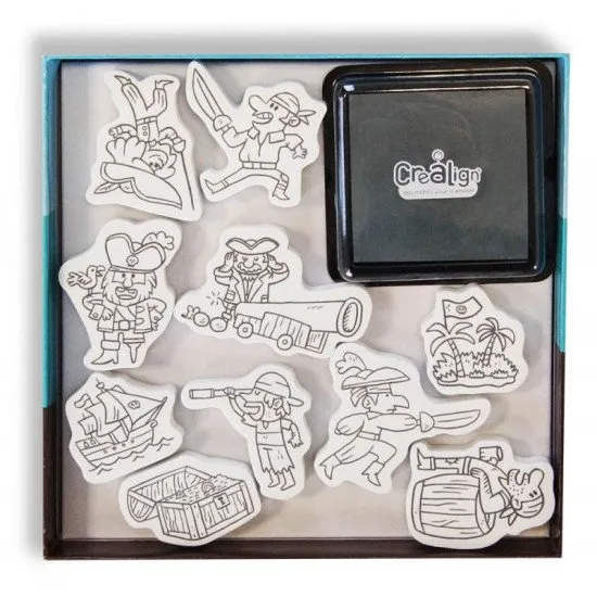 Sada pěnových razítek Piráti 10 Ks Crea Lign