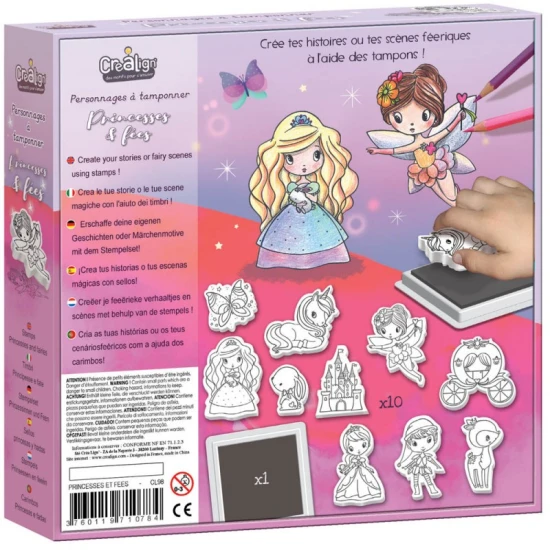 Sada razítek pěnových Princezny a víly 10 Ks Crea Lign
