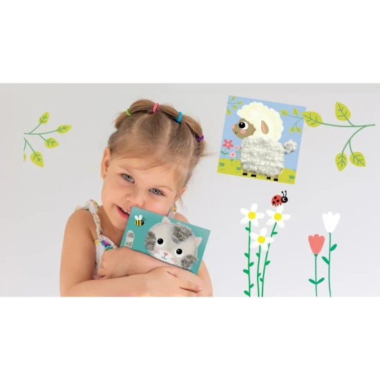 Kreativní sada pro děti Provlékací obrázky Huňatá zvířátka 3+ od Crea Lign.