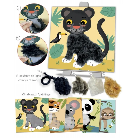 Kreativní sada pro děti Provlékací obrázky Tropická zvířátka 3+ od Crea Lign.