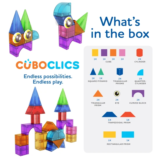 Magnetické kostky Cubo Clics Creative Pack 22 ks