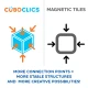 Magnetické kostky Cubo Clics Builder set 64 ks