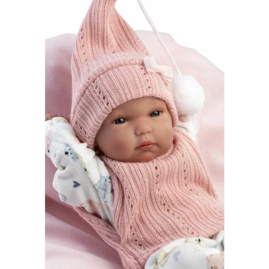 Miminko bez zvuku s vinylovým tělem, 35 cm, ručně vyrobené ve Španělsku, detailní zpracování, ideální pro koupání.