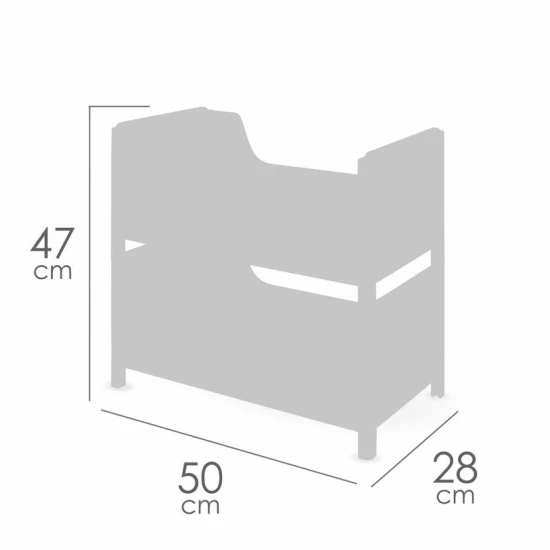 Dřevěná postýlka pro panenky 2 v 1 Tulipe DeCuevas s pastelovými barvami a tulipánovým motivem