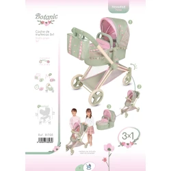 Skládací kočárek pro panenky 3 v 1 s taškou DeCuevas Botanic 2026 73 cm Skládací kočárek pro panenky 3 v 1 s taškou DeCuevas Botanic 2026 73 cm