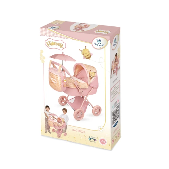 Skládací kočárek pro panenky se slunečníkem a taškou DeCuevas Honey 2026 60 cm
