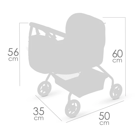 Můj první kočárek pro panenky s taškou DeCuevas Honey 2026 56 cm