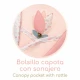 Kočárek pro panenky DeCuevas Tulipe 2025 v pastelových barvách s tulipánovým designem, ideální pro děti od 3 let.