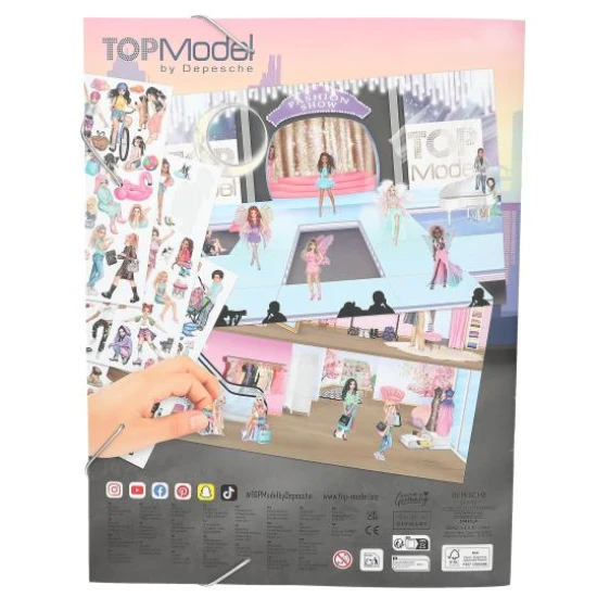 Tvořivý sešit TopModel Stickerworld s 220 nálepkami - Depesche DP-13423
