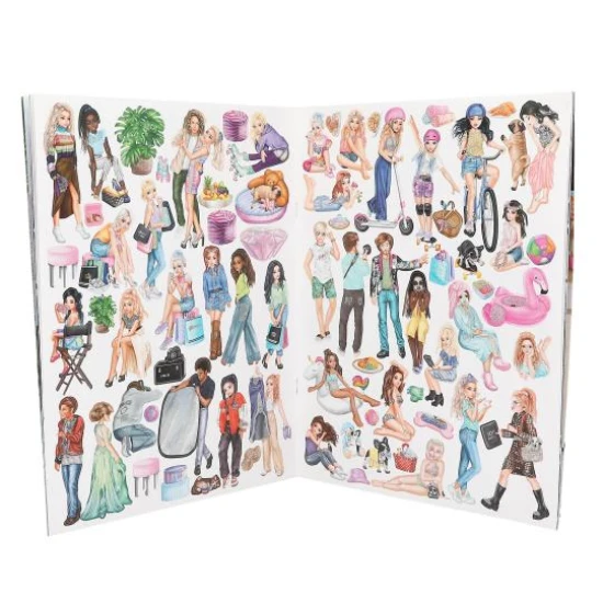 Tvořivý sešit TopModel Stickerworld s 220 nálepkami - Depesche DP-13423