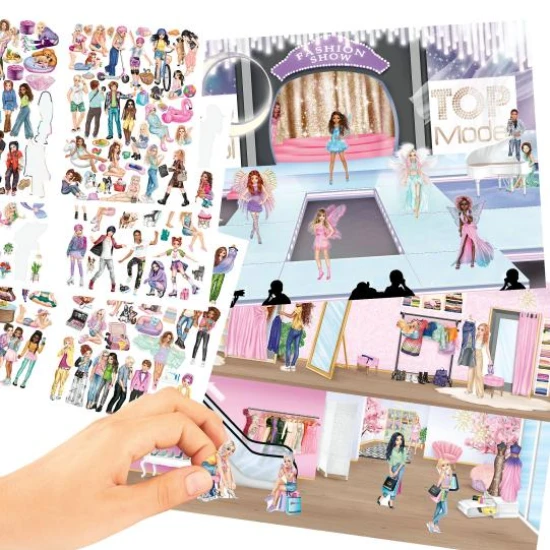 Tvořivý sešit TopModel Stickerworld s 220 nálepkami - Depesche DP-13423