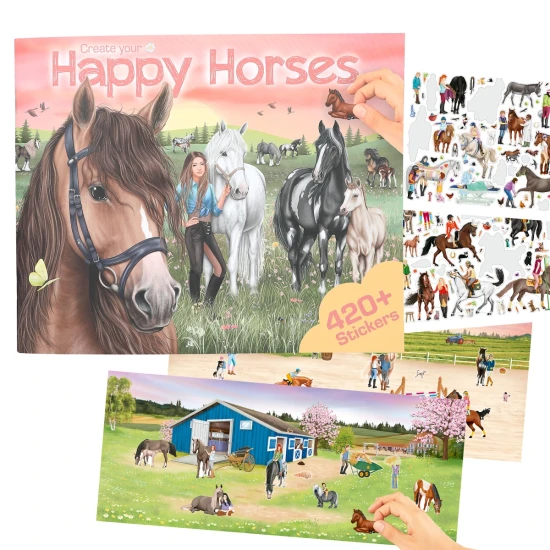 Kreativní sada se samolepkami Happy Horses