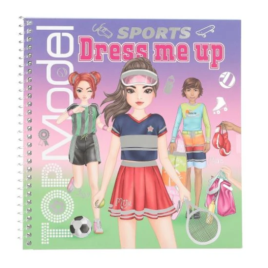 Sportovní kreativní sešit TopModel s nálepkami - Depesche DP-13808