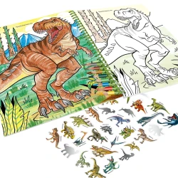 Omalovánka s pastelkami v obalu Dino World