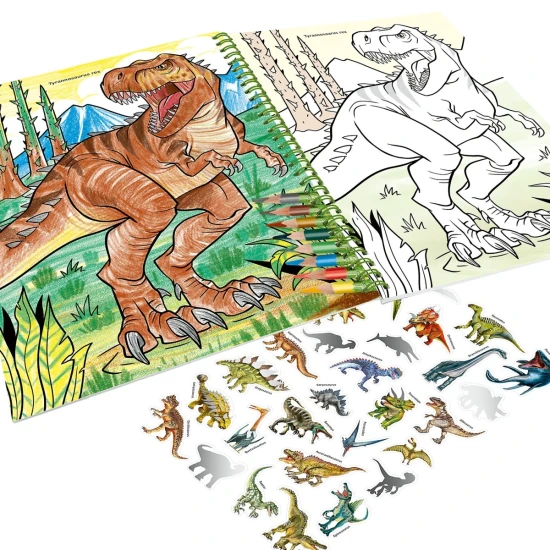 Omalovánka s pastelkami v obalu Dino World Omalovánka s pastelkami v obalu Dino World - Depesche DP-4010070665791