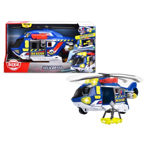 Záchranářská helikoptéra 39 cm se světlem a zvukem – Dickie Toys D3307002