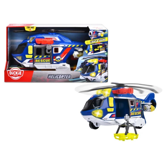 Záchranářská helikoptéra 39 cm se světlem a zvukem – Dickie Toys D3307002