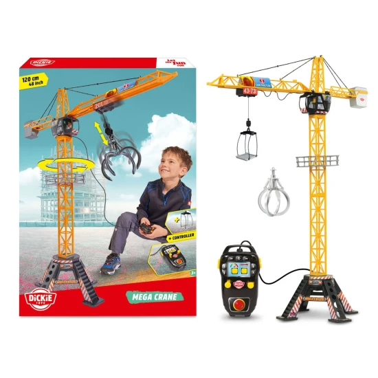 Jeřáb Mega Crane 120 cm na kabel – Dickie Toys D3462412