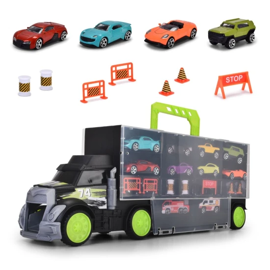 Autotransportér v kufříku s příslušenstvím – Dickie Toys D3747007