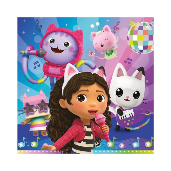 Gabby’s Dollhouse puzzle Oslava – 3 puzzle po 55 dílcích