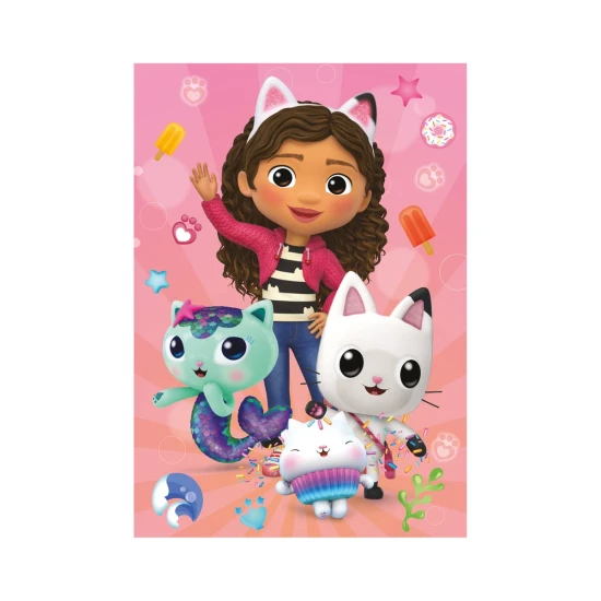 Gabby’s Dollhouse puzzle Oslava – 3 puzzle po 55 dílcích