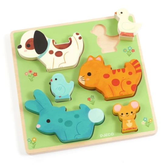 Dřevěné puzzle Kamarádi zvířátka