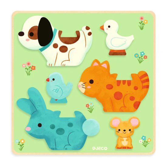 Dřevěné puzzle Kamarádi zvířátka