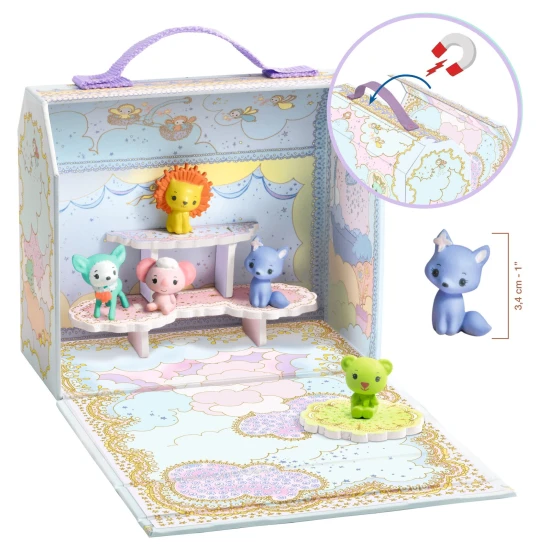 Djeco Tinyly Mini domeček v kufříku Tinypets